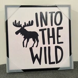 Into the Wild Wall Art - Black and White/12x12in